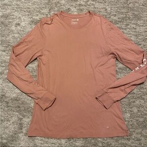 Stance T Shirt Pink Long Sleeve Arm Spellout Logo 100% Cotton Peru Mens Medium